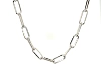 Sterling Silver Paperclip Chain Necklace 23