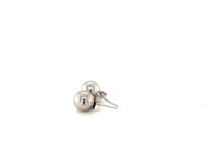 14k White Gold Spherical Stud Earrings (7.0 mm) 9