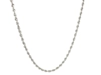14k White Gold Solid Diamond Cut Rope Chain (2.00 mm) 14