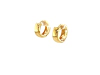 14k Yellow Gold Snuggable Hoop Earrings 7
