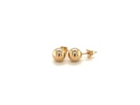 14k Yellow Gold Round Stud Earrings (6.0 mm) 8