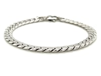 14K White Gold Cuban Link Bracelet (5.90 mm) 12