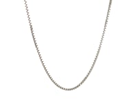 14k White Gold Classic Box Chain (1.10 mm) 14