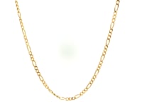 14k Yellow Gold Solid Figaro Chain (1.90 mm) 38