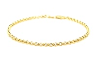14k Yellow Gold Rolo Bracelet  (2.50 mm) 7