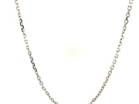 14k White Gold Diamond Cut Cable Link Chain (1.9 mm) 16