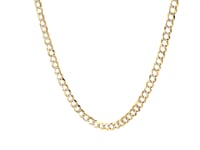 14k Two Tone Gold Pave Curb Chain (2.60 mm) 46