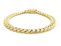 14k Yellow Gold Semi Solid Miami Cuban Bracelet (7.20 mm) 11