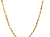 14k Yellow Gold Solid Diamond Cut Rope Chain (2.75 mm) 8