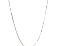 14k White Gold Classic Box Chain (0.85 mm) 23