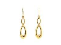 14k Yellow Gold Polished Earrings in Infinity Design 7