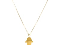 14K Yellow Gold Hand of Hamsa Necklace 8