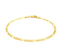 10k Yellow Gold Link Figaro Bracelet (2.60 mm) 10