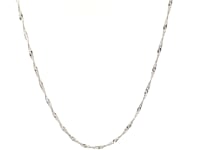 14k White Gold Singapore Chain (1.30 mm) 8