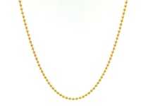 14k Yellow Gold Bead Chain 1.5mm (1.50 mm) 50
