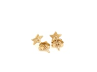 14k Yellow Gold Post Earrings with Stars(6.5mm) 8
