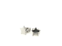 14k White Gold Post Earrings with Stars(6.5mm) 9