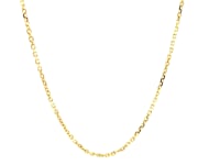 14k Yellow Gold Diamond Cut Cable Link Chain (1.30 mm) 14