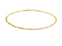 14k Yellow Gold Figaro Bracelet (1.90 mm) 8