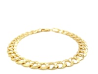 14k Yellow Gold Solid Curb Bracelet (8.20 mm) 9
