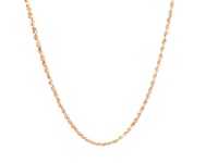 14k Rose Gold Solid Diamond Cut Rope Chain (1.6 mm) 12