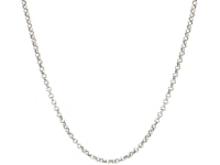 14k White Gold Rolo Chain (1.90 mm) 55
