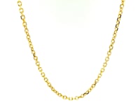 14k Yellow Gold Diamond Cut Cable Link Chain (2.20 mm) 13
