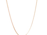 14k Pink Gold Oval Cable Link Chain (0.85 mm)