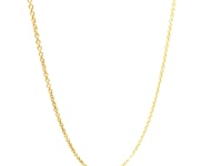 14k Yellow Gold Round Cable Link Chain (1.1 mm) 22