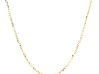 14k Yellow Gold Faceted Cable Link Chain (1.2 mm) 21