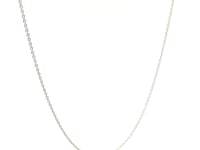 14k White Gold Oval Cable Link Chain (0.85 mm) 10