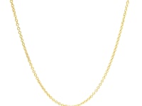 14k Yellow Gold Round Cable Link Chain (1.30 mm) 11