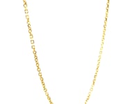 14k Yellow Gold Diamond Cut Cable Link Chain (1.50 mm) 8