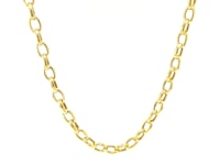 14k Yellow Gold Oval Rolo Chain (4.6 mm) 17