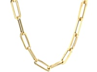 14K Yellow Gold Wide Paperclip Chain (6.1 mm) 16