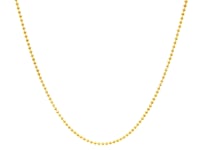 14k Yellow Gold Bead Chain 1.0mm (1.00 mm) 58