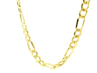 14k Yellow Gold Lite Figaro Chain (6.60 mm) 14