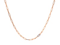 14K Rose Gold Fine Paperclip Chain (1.50 mm) 15