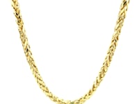 4.1mm 14k Yellow Gold Diamond Cut Round Franco Chain 43