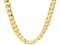 14k Yellow Gold Semi Solid Miami Cuban Chain (9.10 mm) 14