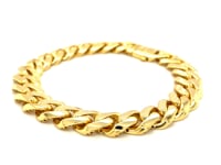 14k Yellow Gold Polished Curb Chain Bracelet (11.50 mm) 11