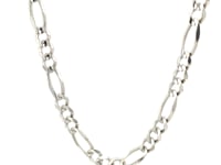 14k White Gold Solid Figaro Chain (6.00 mm) 13