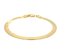 14k Yellow Gold Super Flex Herringbone Bracelet (4.60 mm) 10