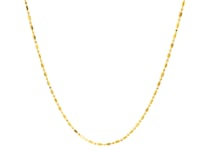 14k Yellow Gold Diamond-Cut Bead Chain (0.90 mm) 25