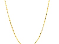 14k Yellow Gold Diamond-Cut Alternating Bead Chain (1.10 mm) 47
