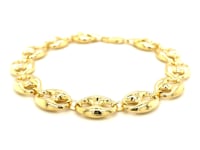 14k Yellow Gold Puffed Mariner Link Bracelet (11.00 mm) 10
