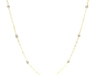 Diamond Cut Bead Links Pendant Chain in Two Tone Gold (3.50 mm) 11