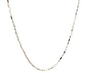 14k White Gold Diamond-Cut Alternating Bead Chain (1.30 mm) 47
