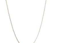 14k White Gold Bead Chain 1.0mm (1.00 mm) 40