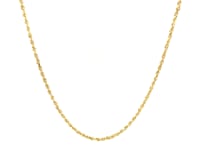 10k Yellow Gold Solid Diamond Cut Rope Chain (1.40 mm) 10